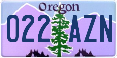 OR license plate 022AZN
