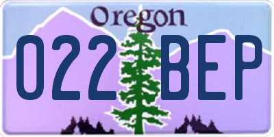 OR license plate 022BEP