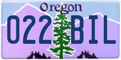 OR license plate 022BIL