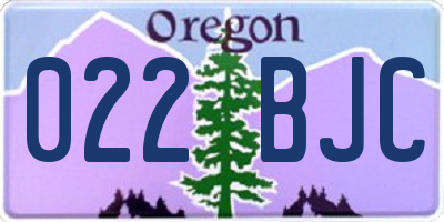 OR license plate 022BJC