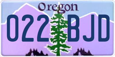 OR license plate 022BJD
