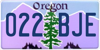 OR license plate 022BJE
