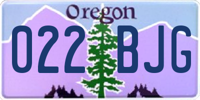 OR license plate 022BJG