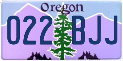 OR license plate 022BJJ