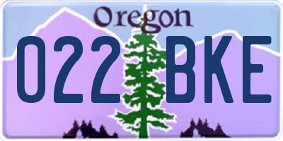 OR license plate 022BKE