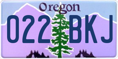 OR license plate 022BKJ
