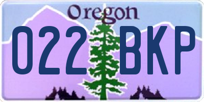 OR license plate 022BKP