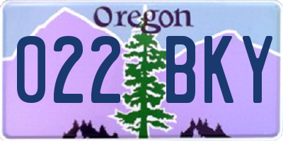 OR license plate 022BKY