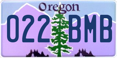 OR license plate 022BMB