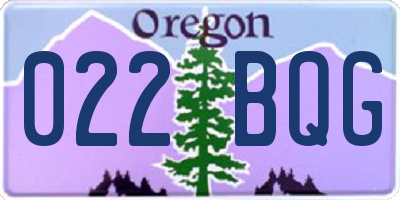 OR license plate 022BQG