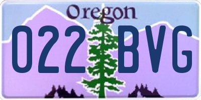 OR license plate 022BVG
