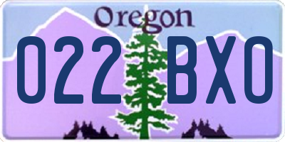 OR license plate 022BXO