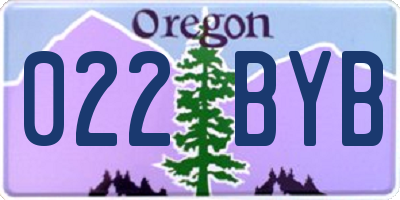 OR license plate 022BYB
