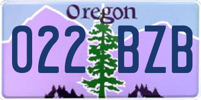 OR license plate 022BZB