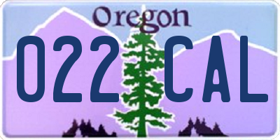 OR license plate 022CAL