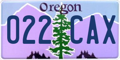 OR license plate 022CAX