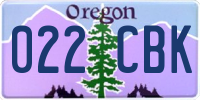 OR license plate 022CBK
