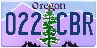 OR license plate 022CBR