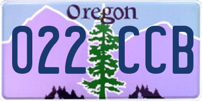 OR license plate 022CCB