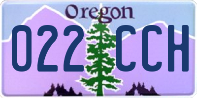 OR license plate 022CCH