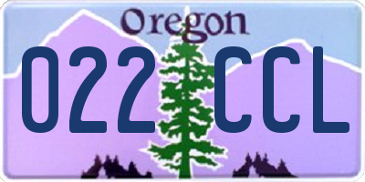 OR license plate 022CCL