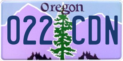 OR license plate 022CDN
