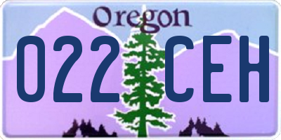 OR license plate 022CEH