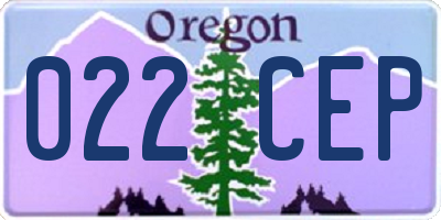 OR license plate 022CEP