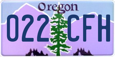 OR license plate 022CFH