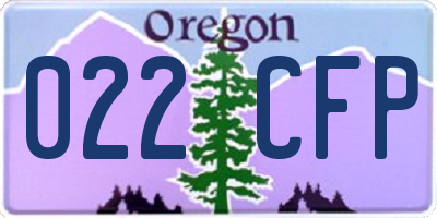 OR license plate 022CFP
