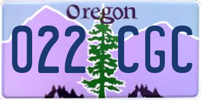 OR license plate 022CGC