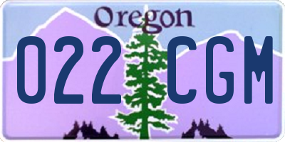 OR license plate 022CGM