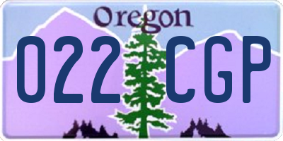 OR license plate 022CGP