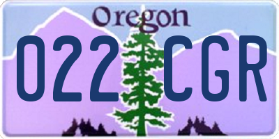 OR license plate 022CGR
