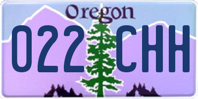 OR license plate 022CHH