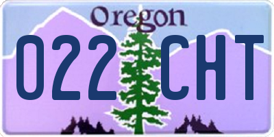 OR license plate 022CHT