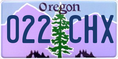 OR license plate 022CHX