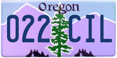 OR license plate 022CIL