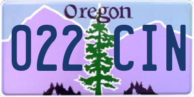 OR license plate 022CIN