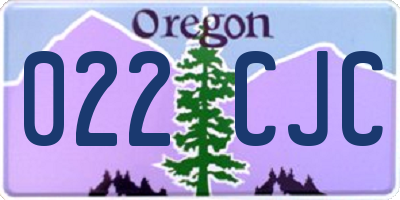 OR license plate 022CJC