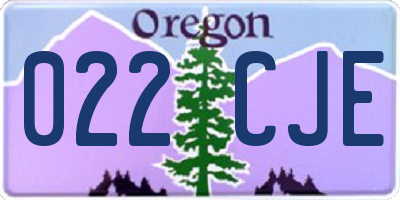 OR license plate 022CJE