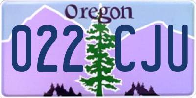 OR license plate 022CJU