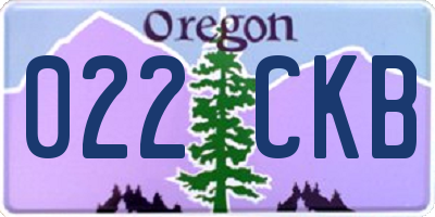OR license plate 022CKB