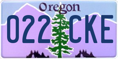 OR license plate 022CKE