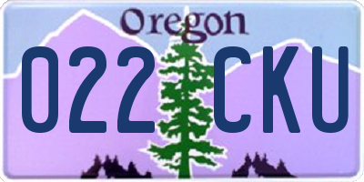 OR license plate 022CKU
