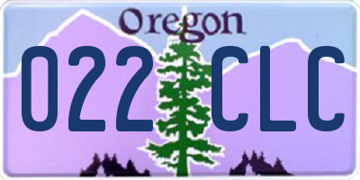 OR license plate 022CLC