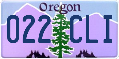 OR license plate 022CLI