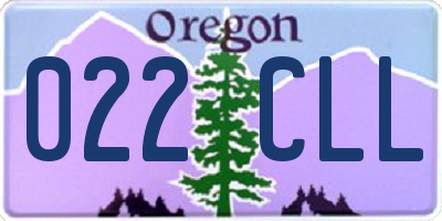 OR license plate 022CLL
