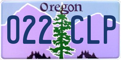 OR license plate 022CLP