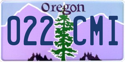 OR license plate 022CMI